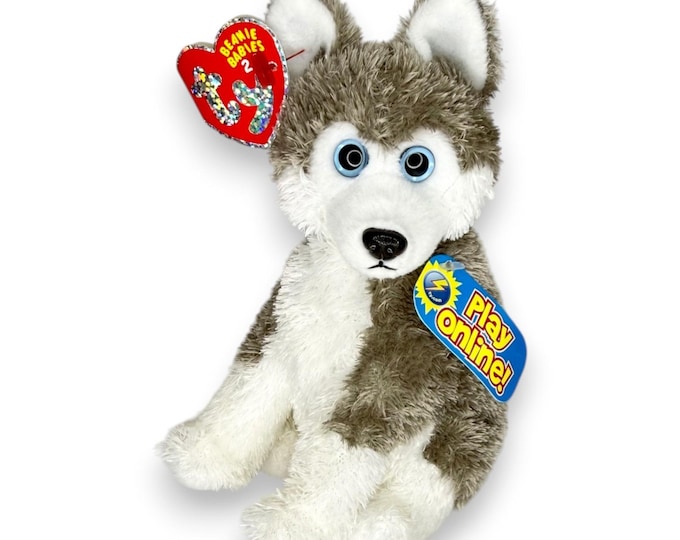 Sledder the Dog 2.0 | Interactive Husky | Mint Heart Tag TY Beanie Baby 2.0