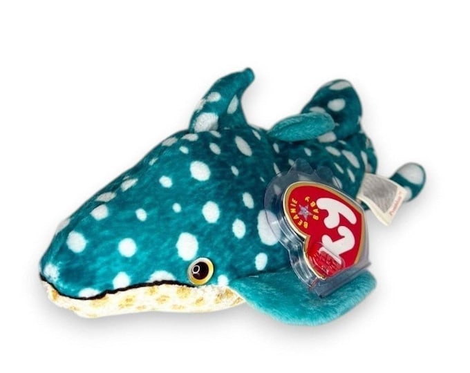 Poseidon the Whale Shark | Spotted Sea Giant | Mint Heart Tag TY Beanie Baby