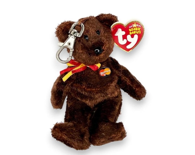 M.C. Bean Key-Clip Ty Beanie Baby | Mini Collector Clip | Mint Heart Tag TY Beanie Baby