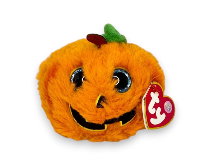 Seeds the Pumpkin | Pumpkin Patch Cutie | Mint Heart Tag TY Puffie