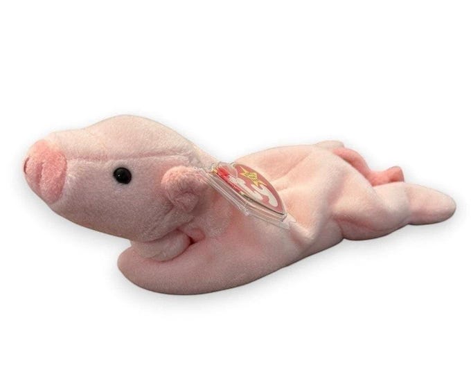 Squealer the Pig | Pastel Farm Friend | Mint Heart Tag TY Beanie Baby