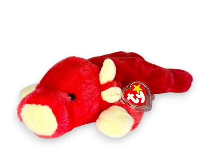 Snort the Bull | Barnyard Basketball Fan | Mint Heart Tag TY Beanie Buddy