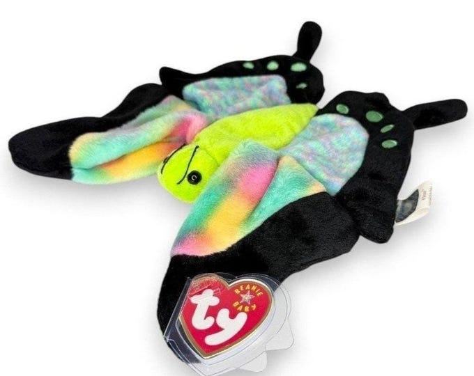 Float the Butterfly | Rainbow Wings | Mint Heart Tag TY Beanie Baby