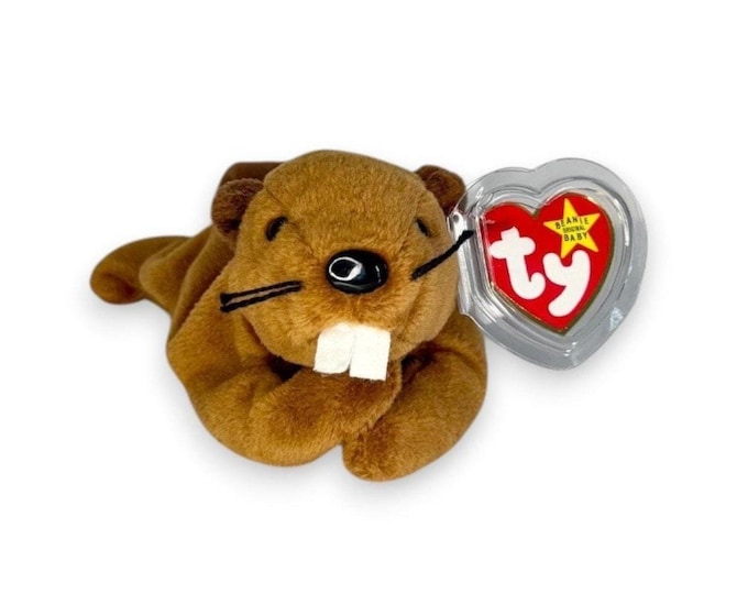 Bucky the Beaver | Busy Woodland Builder | Mint Heart Tag TY Beanie Baby