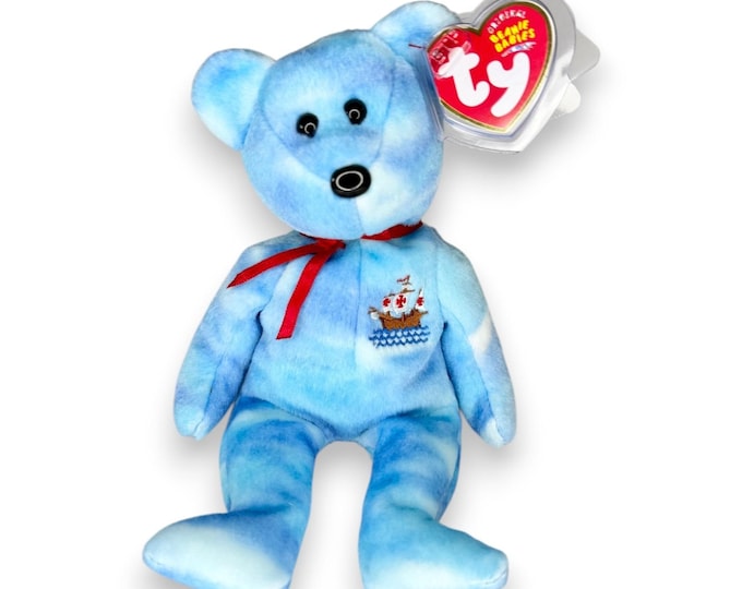 Santa Maria the Bear | Voyage Across the Sea | Mint Heart Tag TY Beanie Baby