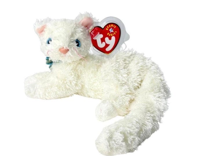Starlett the Cat | Snowy Blue-Eyed Beauty | Mint Heart Tag TY Beanie Baby
