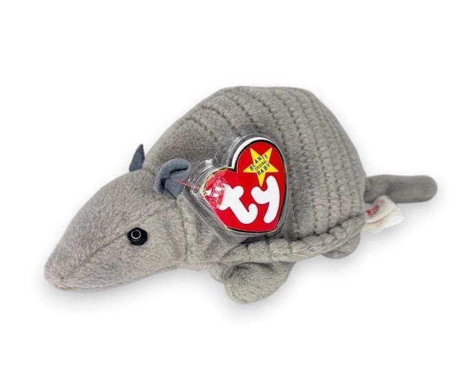 Tank the Armadillo | Armored Desert Friend | Mint Heart Tag TY Beanie Baby