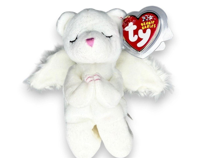Blessed the Bear | Heavenly Little Angel | Mint Heart Tag TY Beanie Baby