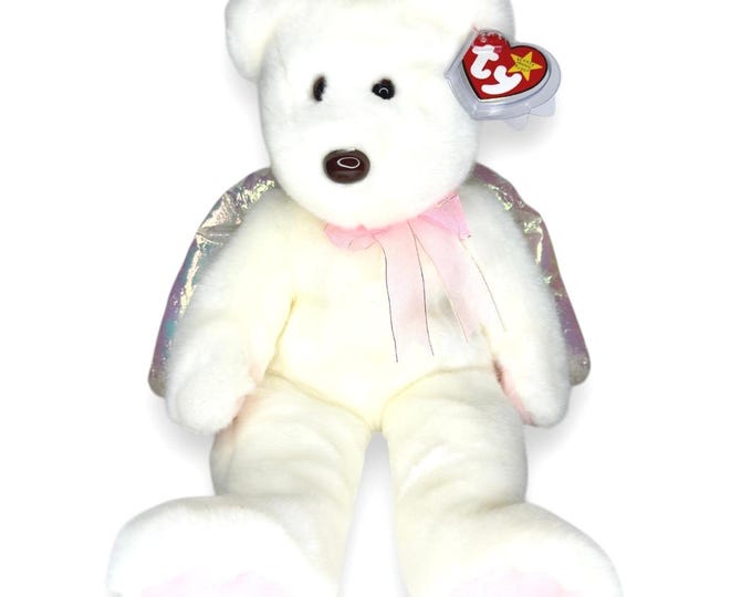 Halo the Bear | Heavenly Angel Bear | Mint Heart Tag TY Beanie Buddy