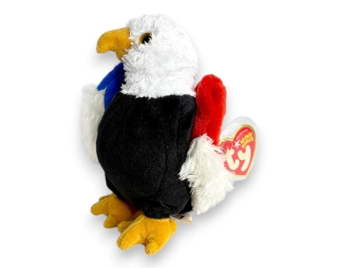 Free the Eagle | Stars & Stripes Flyer | Mint Heart Tag TY Beanie Baby