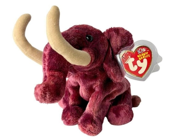 Colosso the Mammoth | Prehistoric Plush Pal | Mint Heart Tag TY Beanie Baby