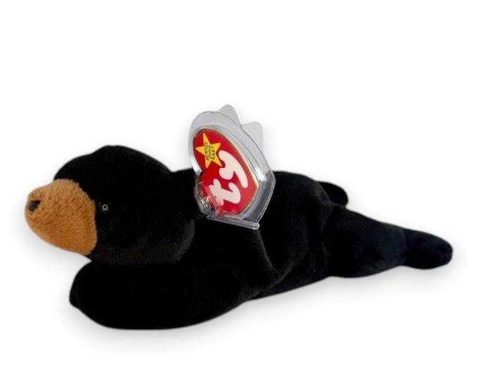 Blackie the Black Bear | Woodland Favorite | Mint Heart Tag TY Beanie Baby