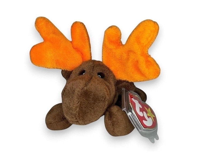 Chocolate the Moose | Woodland Wanderer | Mint Heart Tag TY Beanie Baby