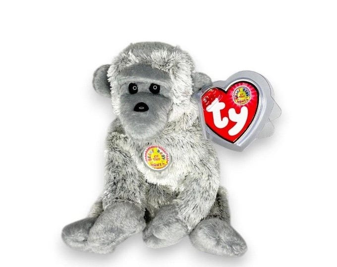 Virunga the Gorilla | Gentle Mountain Guardian | Mint Heart Tag TY Beanie Baby