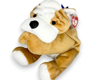 Bruiser the Dog | Sleepy Puppy Pal | Mint Heart Tag TY Pillow Pal