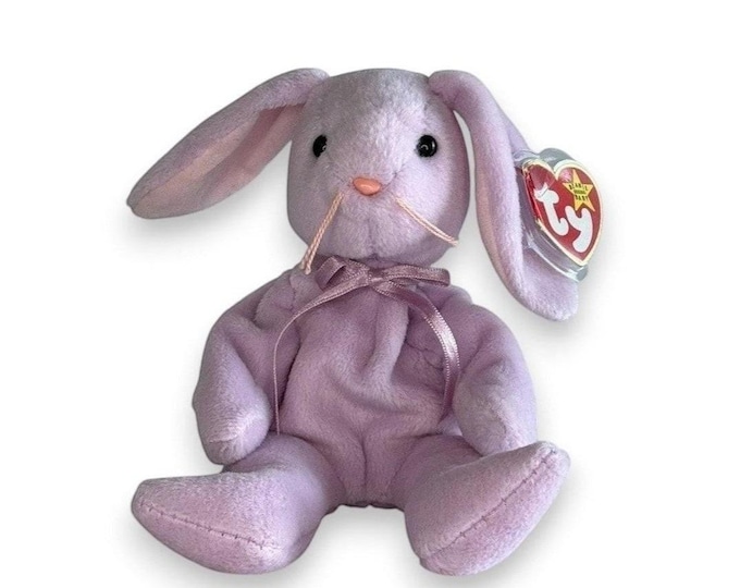 Floppity the Rabbit | Lavender Lop Sweetie  | Mint Heart Tag TY Beanie Baby