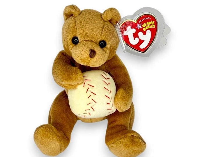 Shortstop the Bear | Baseball Fan | Mint Heart Tag TY Beanie Baby