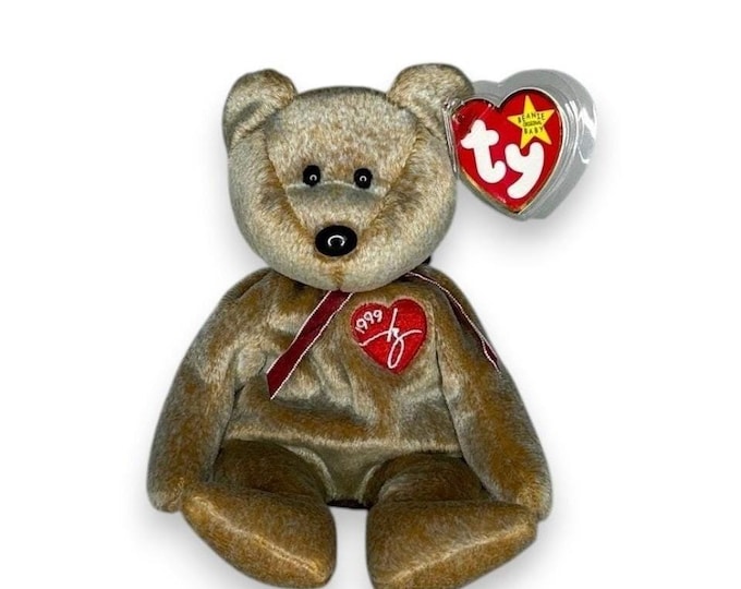 1999 Signature Bear | First Signature Bear | Mint Heart Tag TY Beanie Baby