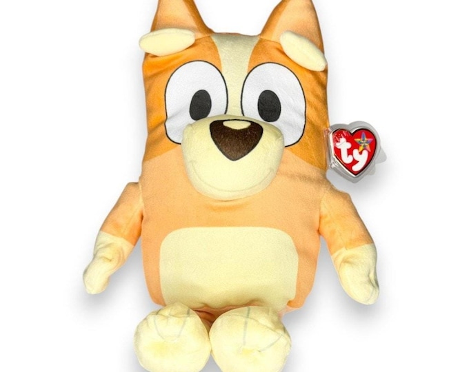 Bingo from Bluey | Little Orange Adventurer | Mint Heart Tag TY Beanie Buddy