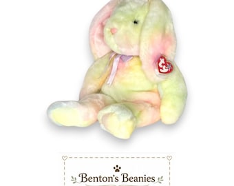Vintage Ty Beanie Buddy 'hippie' the Tie-dye Bunny Rabbit (14 Inch