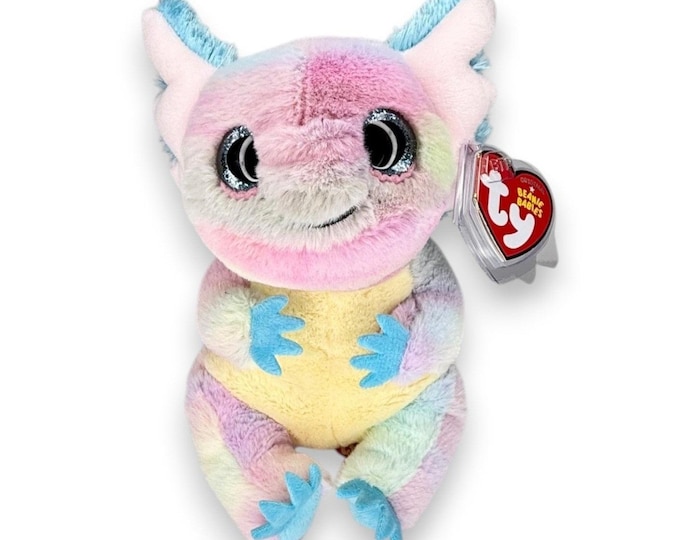 Loxie the Axolotl | Pastel Lagoon Cutie | Mint Heart Tag TY Beanie Baby