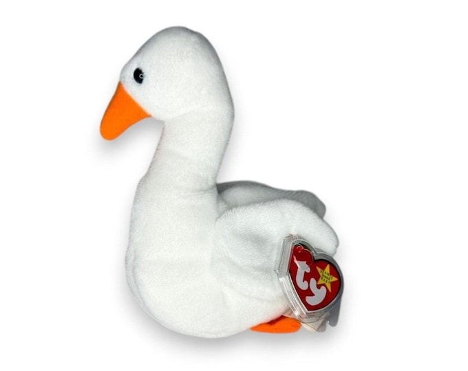 Gracie the Swan | Snowy Swan Sweetheart | Mint Heart Tag TY Beanie Baby