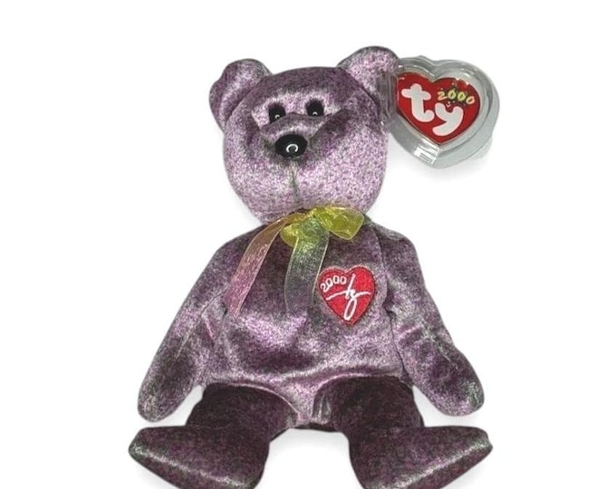 2000 Signature Bear | Millennium Signature  | Mint Heart Tag TY Beanie Baby