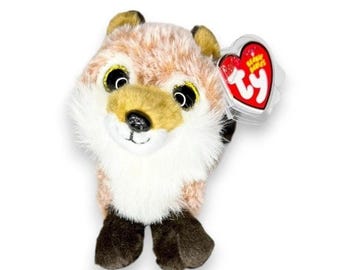 Fredrick the Fox | Woodland Golden-Eyed Friend | Mint Heart Tag TY Beanie Baby