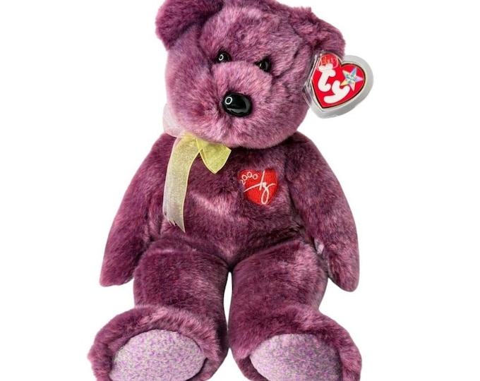 2000 Signature Bear | Millennium Signature  | Mint Heart Tag TY Beanie Buddy