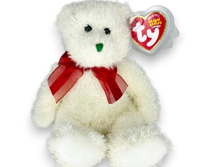 2004 Holiday Teddy | Christmas Teddy Bear | Mint Heart Tag TY Beanie Baby