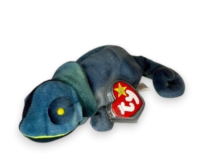 Rainbow the Chameleon | Colorful Climber | Mint Heart Tag TY Beanie Baby
