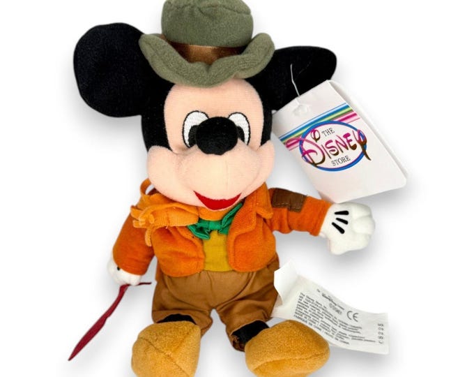 Bob Cratchit Mickey Mouse | Dickens Christmas | Vintage Disney Store Bean Bag