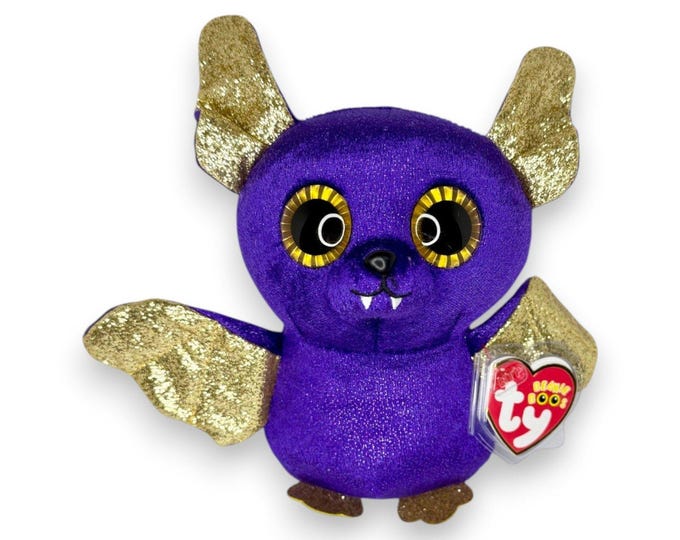Count the Bat | Midnight Moon Flyer | Mint Heart Tag TY Beanie Boo