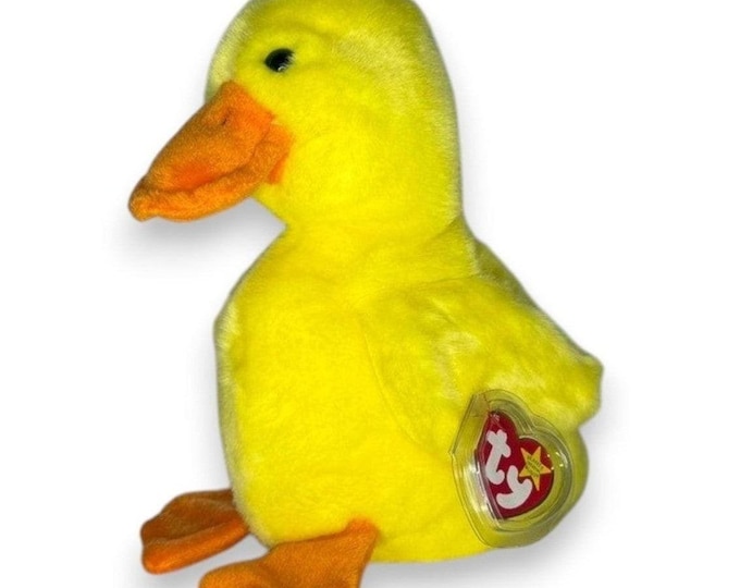 Quackers the Duck | Sunshine Duckling | Mint Heart Tag TY Beanie Buddy