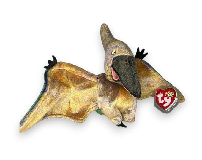 Swoop the Pterodactyl | Prehistoric Flyer | Mint Heart Tag TY Beanie Baby
