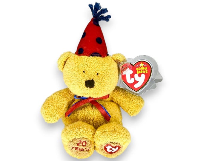 Fun the Bear | 20 Years of Ty Celebration | Mint Heart Tag TY Beanie Baby