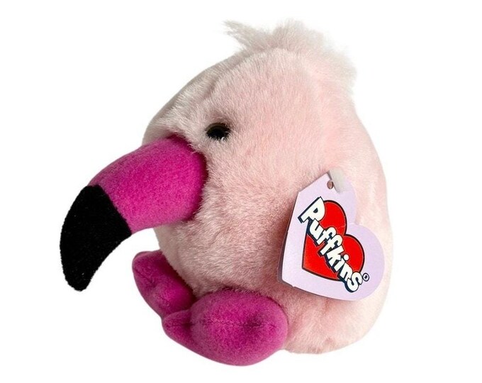 Flo the Flamingo | Tropical Pink Sweetie  | Puffkins Collectible Plush