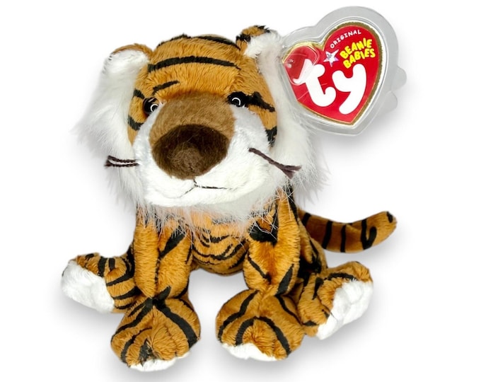 Stripey the Tiger | Classic Jungle Cat | Mint Heart Tag TY Beanie Baby