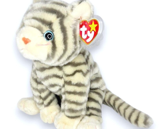 Silver the Cat | Moonlight Mischief | Mint Heart Tag TY Beanie Buddy