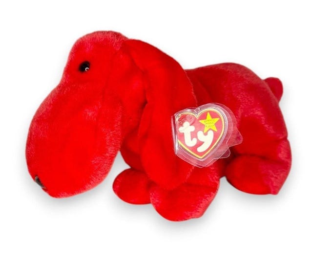 Rover the Dog | Big Red Pup | Mint Heart Tag TY Beanie Buddy
