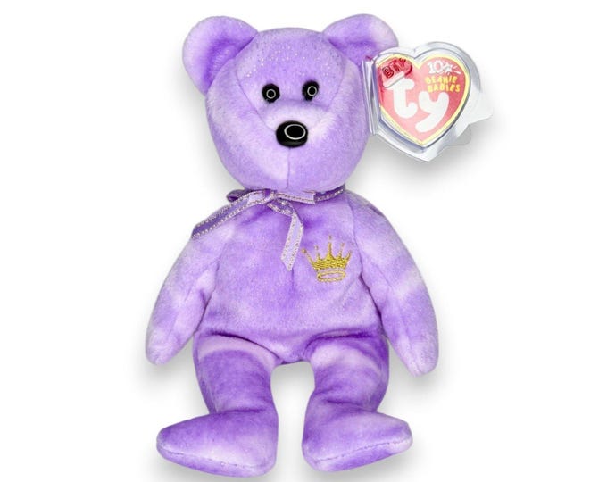Yours Truly the Bear | Lavender Royal Sweetheart | Mint Heart Tag TY Beanie Baby