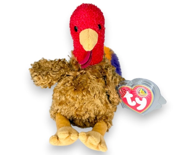 Stuffings the Turkey | Fluffy Fall Gobbler | Mint Heart Tag TY Beanie Baby