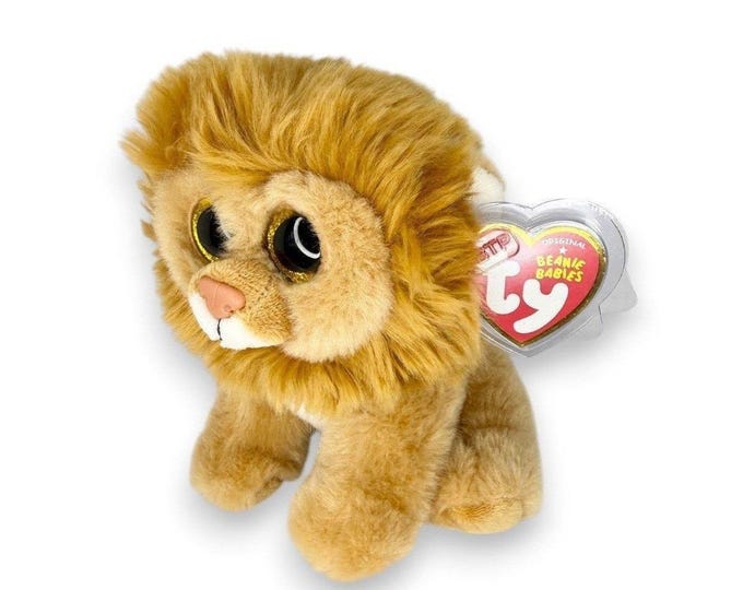 Louie the Lion | Regal Golden King | Mint Heart Tag TY Beanie Baby