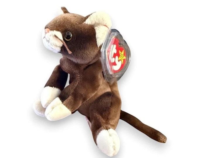 Pounce the Cat | Cozy Little Kitten | Mint Heart Tag TY Beanie Baby