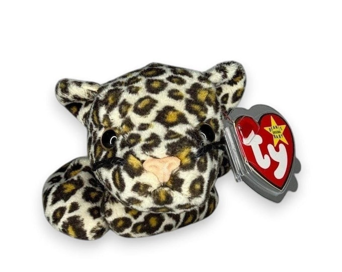 Freckles the Leopard | Spotted Jungle Sweetheart | Mint Heart Tag TY Beanie Baby