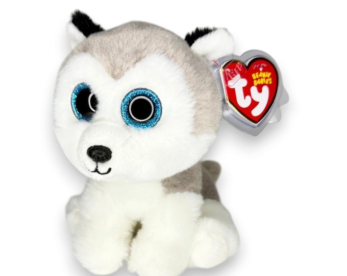 Buff the Husky | Blue-Eyed Snow Pup | Mint Heart Tag TY Beanie Baby