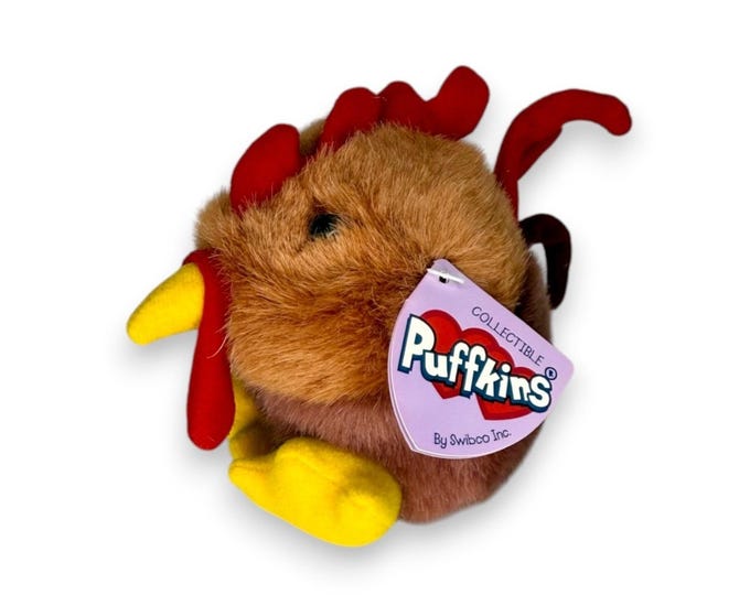 Rocky the Rooster | Barnyard Feathered Friend | Puffkins Collectible Plush