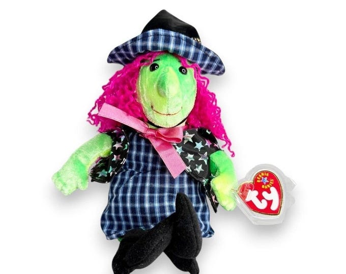 Scary the Witch | Spellbound Storyteller | Mint Heart Tag TY Beanie Baby