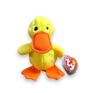 Quackers the Duck | Sunshine Duckling  | Mint Heart Tag TY Beanie Baby