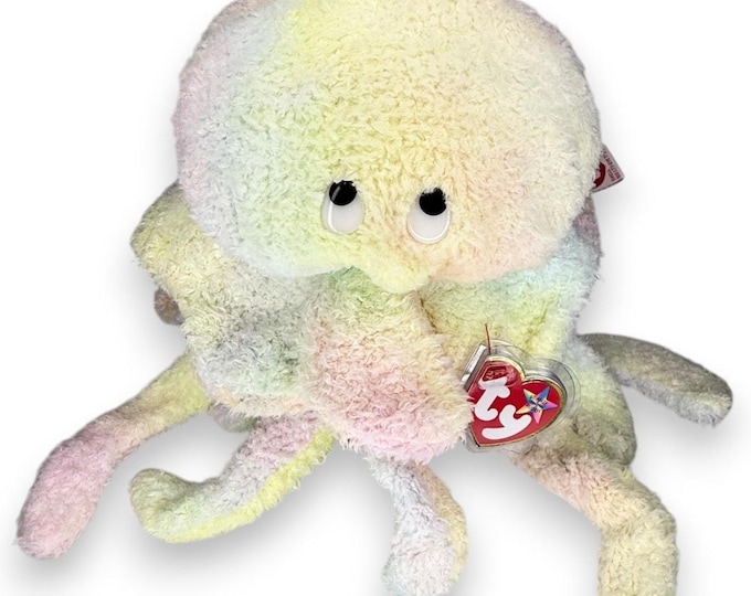 Goochy the Jellyfish | Pastel Ocean Drifter | Mint Heart Tag TY Beanie Buddy